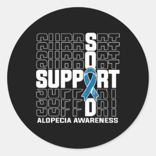 Squad Alopecia Awareness  Classic Round Sticker