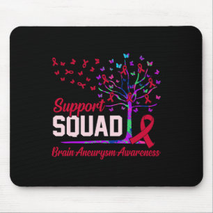 Squad Brain Aneurysm Awareness Month Support Graph Mouse Pad