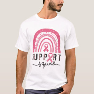 Squad Breast Cancer Awareness Leopard Pink Rainbow T-Shirt