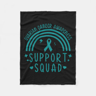 Squad Breast Cancer - In October We Wear Teal Ribb Fleece Blanket