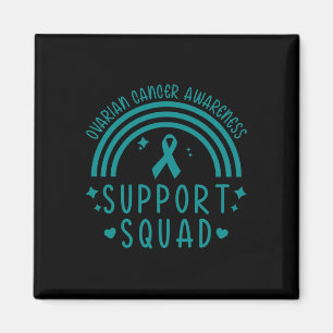 Squad Breast Cancer - In October We Wear Teal Ribb Magnet