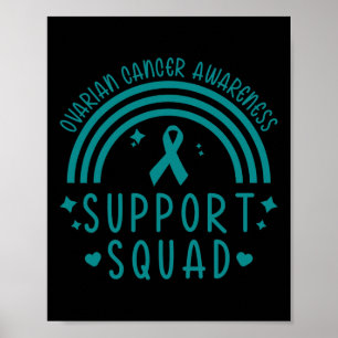 Squad Breast Cancer - In October We Wear Teal Ribb Poster