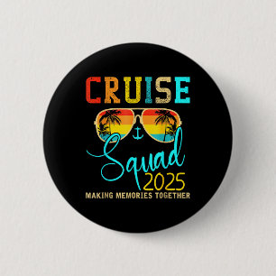 Squad Crew Cruise 2025 Summer Vacation Matching Fa 6 Cm Round Badge