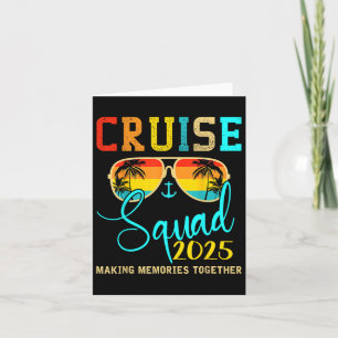 Squad Crew Cruise 2025 Summer Vacation Matching Fa Card