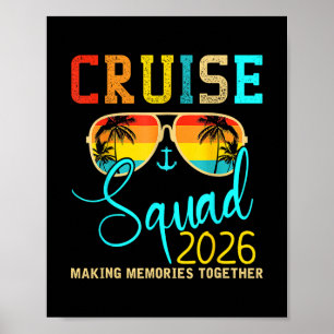 Squad Crew Cruise 2026 Summer Vacation Matching Fa Poster