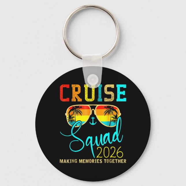 Squad Crew Cruise 2026 Summer Vacation Matching Key Ring (Front)