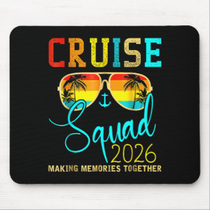 Squad Crew Cruise 2026 Summer Vacation Matching Mouse Pad