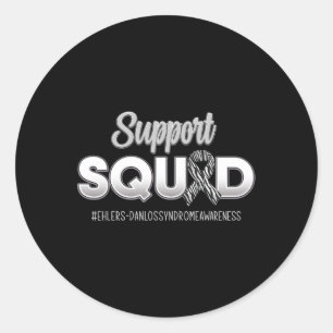 Squad Ehlers-danlos Syndrome Eds Awareness Men Wom Classic Round Sticker