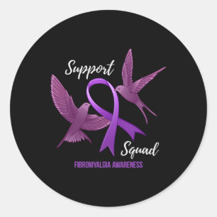 Squad Fibromyalgia Awareness  Classic Round Sticker