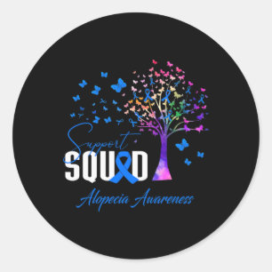 Squad For Alopecia Awareness Classic Round Sticker
