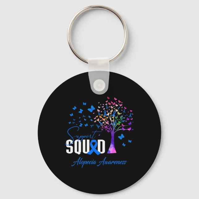Squad For Alopecia Awareness  Key Ring (Front)