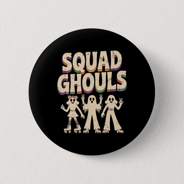 Squad Ghosts Matching Funny Halloween 3  6 Cm Round Badge (Front)