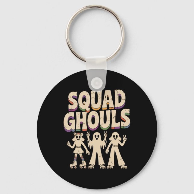 Squad Ghosts Matching Funny Halloween 3  Key Ring (Front)