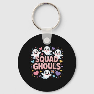 Squad Ghosts Matching Funny Halloween 4 Key Ring