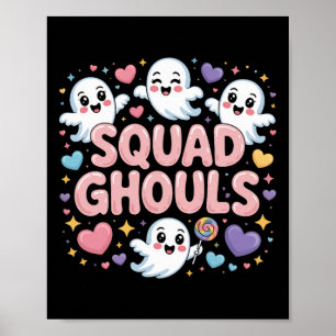 Squad Ghosts Matching Funny Halloween 4 Poster