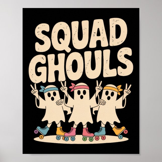 Squad Ghosts Matching Funny Halloween 6  Poster (Front)
