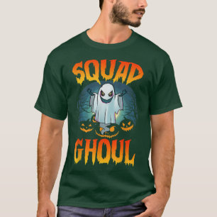 Squad Ghoul Ghost Graveyard Pumpkins Spooky Scary T-Shirt