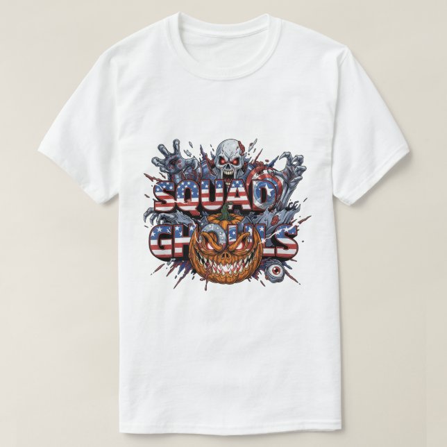 Squad Ghouls American Horror Halloween T-Shirt (Design Front)