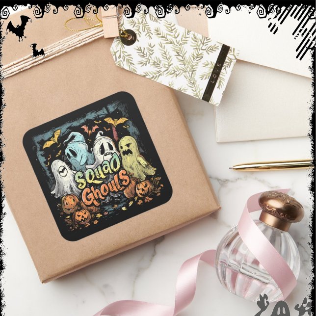 Squad Ghouls | ExDesigner | Halloween Square Sticker (Creator Uploaded)