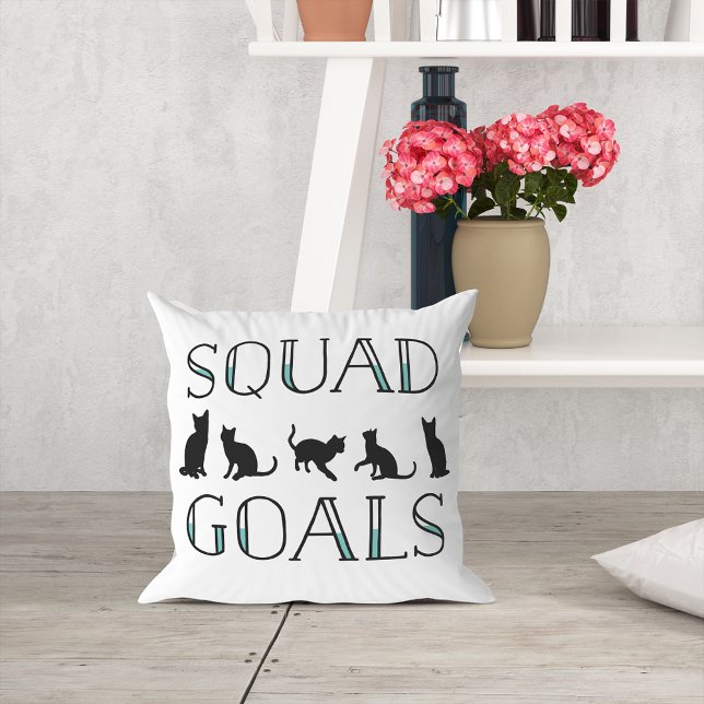 Squad Goals Cute Cat Cushion (Creator Uploaded)
