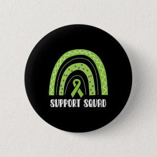 Squad Green Rainbow Kidney Disease Awareness 6 Cm Round Badge