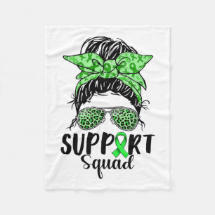 Squad Mental Health Awareness Month Messy Bun Woma Fleece Blanket