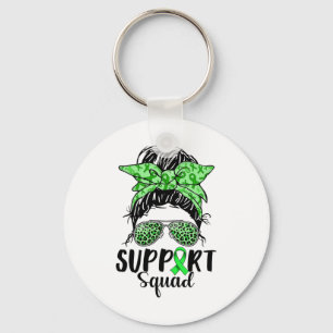 Squad Mental Health Awareness Month Messy Bun Woma Key Ring