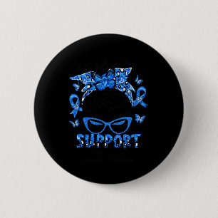 Squad Messy Bun Ataxia Awareness Gifts  6 Cm Round Badge