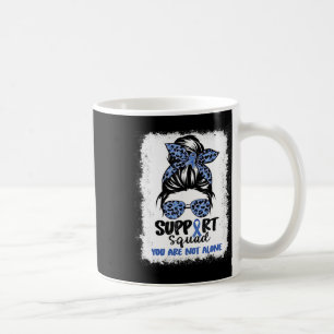 Squad Messy Bun Blue Warrior Ataxia Awareness  Coffee Mug