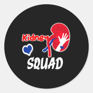 Squad Nephrology Nurse Dialysis Technician 2 Classic Round Sticker