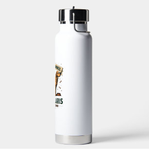 Squad of Canines Vintage Dog Pun Graphic with Gold Water Bottle