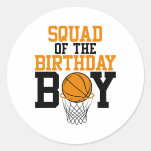 Squad Of The Birthday Boy Sketll Family Birthday Classic Round Sticker