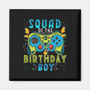 Squad Of The Birthday Boy Video Game Matching Birt Magnet