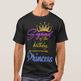Squad Of The Birthday Princess Funny Mama Mummy Gr T-Shirt