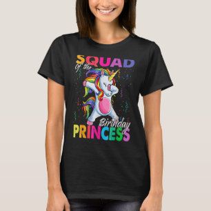 Squad Of The Birthday Princess Girl Dabbing Unicor T-Shirt
