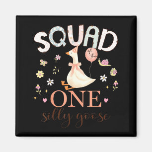 Squad of The One Silly Goose 1st Birthday Girl Magnet
