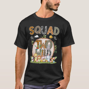 Squad Of The Two Wild Animal Safari 2Nd Birthday P T-Shirt