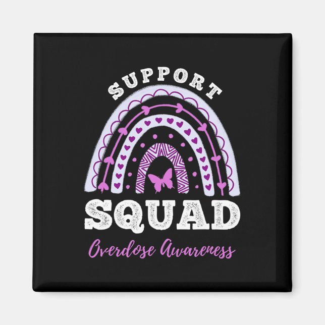 Squad Overdose Awareness Rainbow  Magnet (Front)
