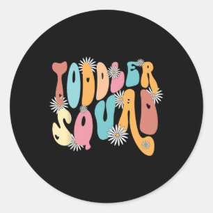 Squad Pre K Kindergarten Teacher Back To School Classic Round Sticker