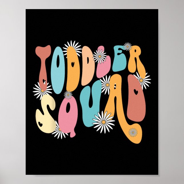 Squad Pre K Kindergarten Teacher Back To School  Poster (Front)