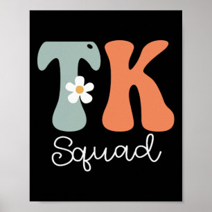 Squad Retro Groovy Vintage Happy First Day Of Scho Poster