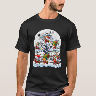 Squad Santa Reindeer Elf Ants On Xmas Tree Insect  T-Shirt