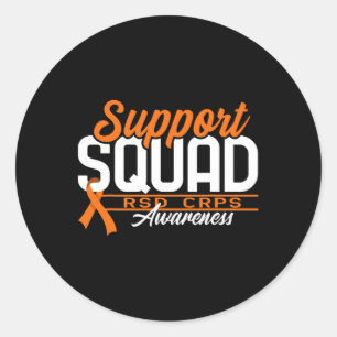 Squad Support I Reflex Dystrophy Pain Syndrome Rsd Classic Round Sticker