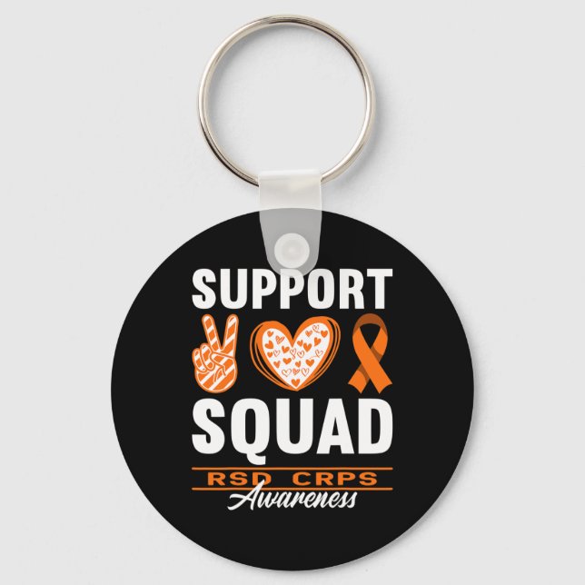 Squad Support I Reflex Dystrophy Pain Syndrome Rsd Key Ring (Front)