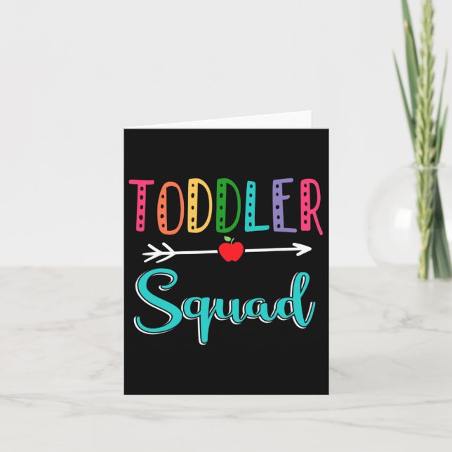 Squad Teacher Back To School  Card (Front)