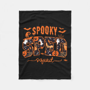 Squad Team Special Education Teacher Halloween Fleece Blanket