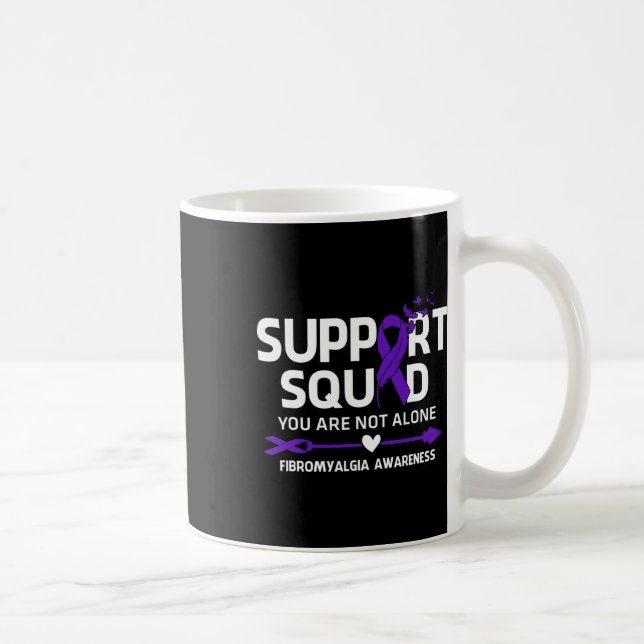 Squad Warrior Fibromyalgia Awareness Feather  Coffee Mug (Right)