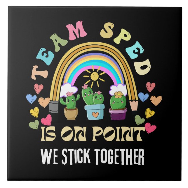 Squad we Forever Sticky for teacher Ceramic Tile (Front)