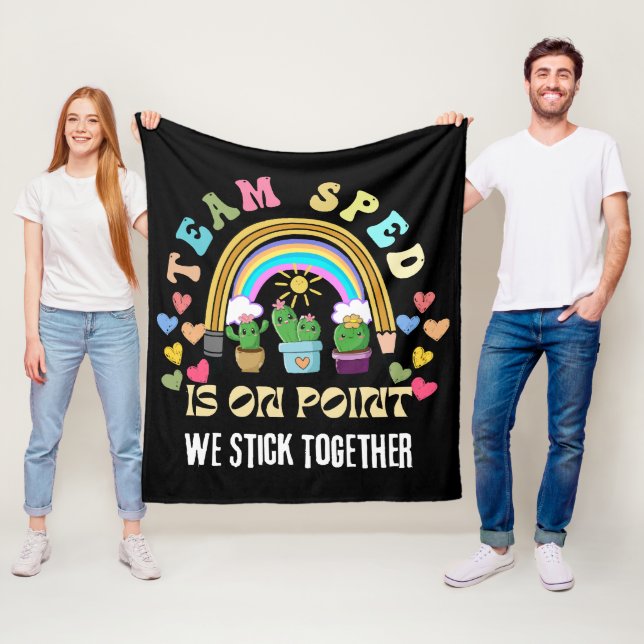 Squad we Forever Sticky for teacher Fleece Blanket (In Situ)