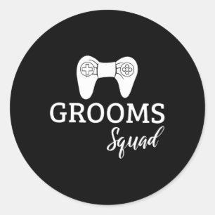 Squad Wedding Bachelor Party Wedding Party Fun Classic Round Sticker